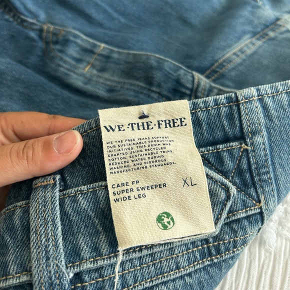 Free People x Care Super Sweeper Wide Leg Jeans - Picture 6 of 9
